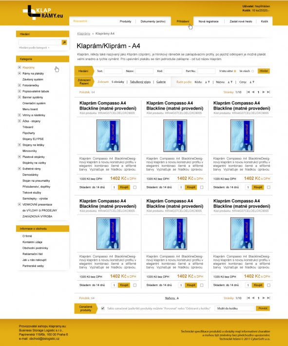 Webové stránky - redesign e-shopu